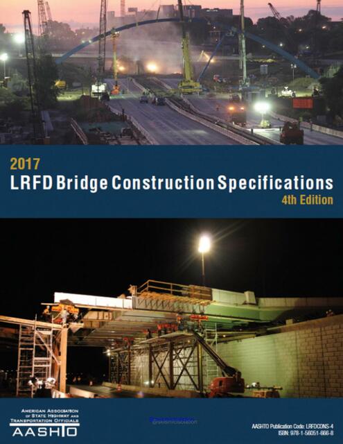 AASHTO LRFD BRIDGE CONSTRUCTIONS SPECIFICATIONS