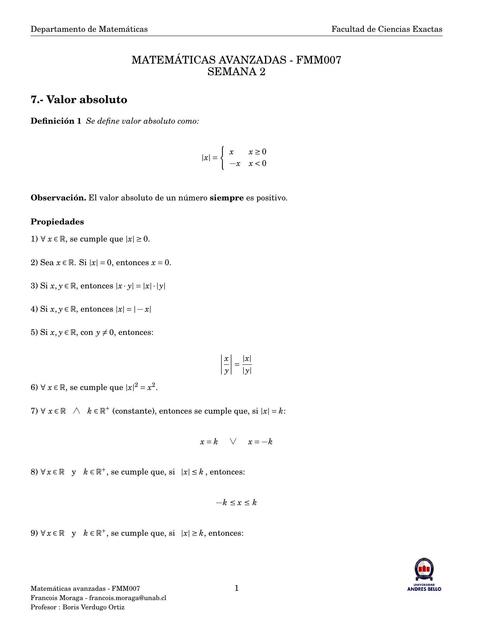 Apunte valor absoluto y operatoria funciones 1