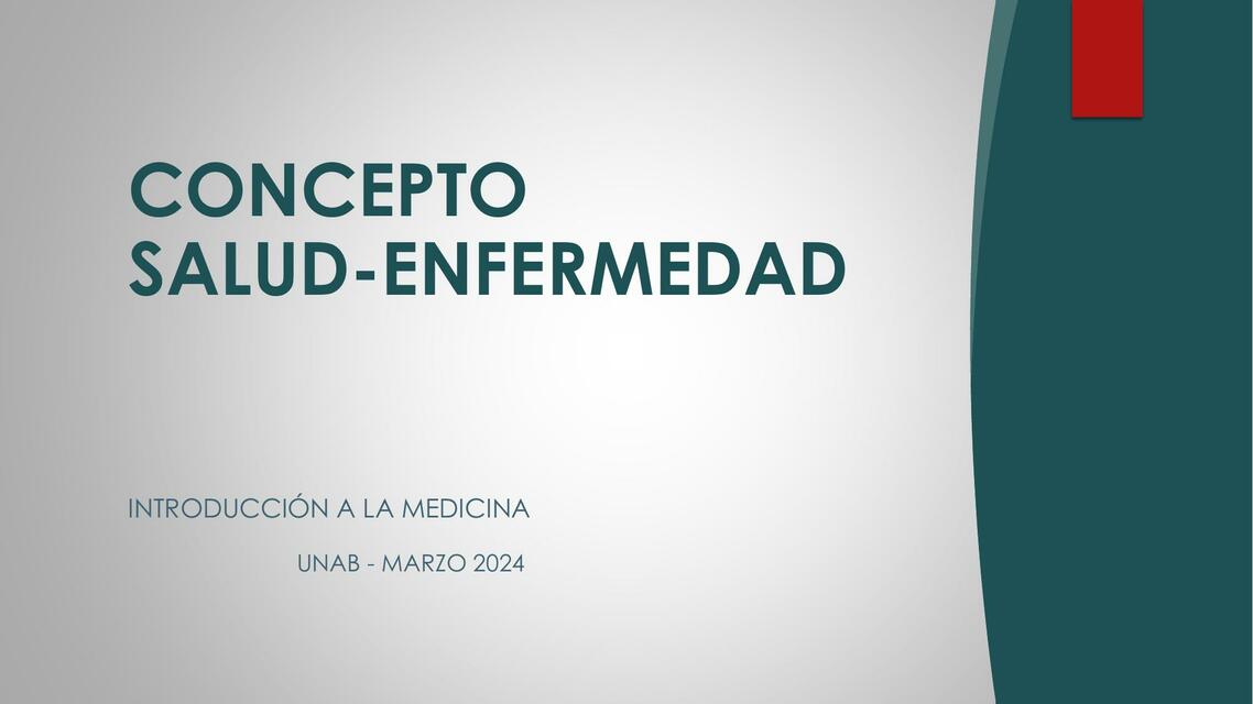 Clase 1 CONCEPTO SALUD ENFERMEDAD