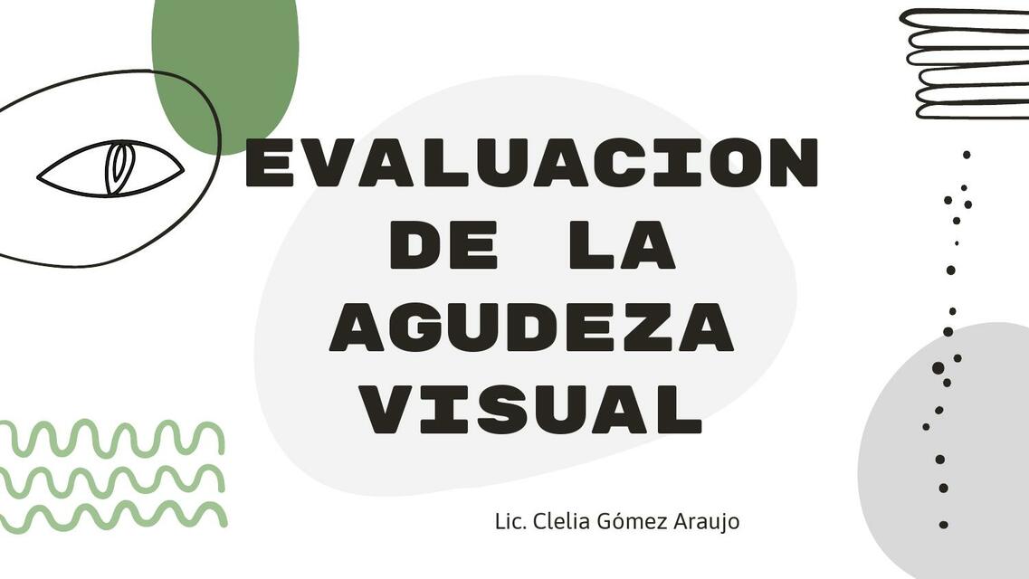 Evaluación visual actual