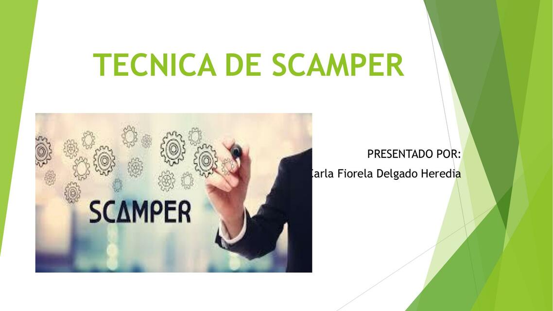 TECNICA DE SCAMPER creatividad 1