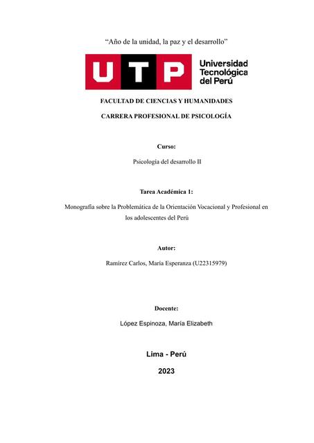 Problematica de la OrientacionVocacional y Profesi