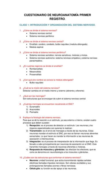 Cuestionario de neuroanatomia primer registro