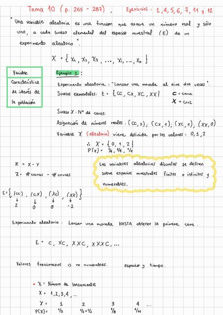 Variables aleatorias discretas