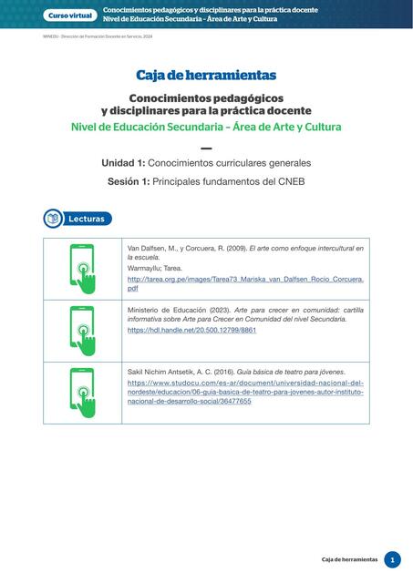 Caja de herramientas U1S1 Arte