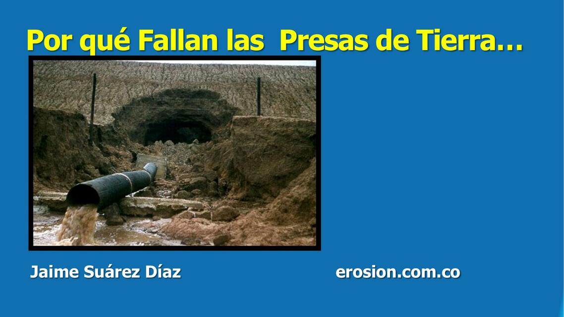 fallas presas de tierra