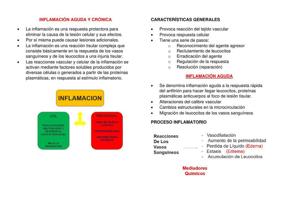 INFLAMACIÓN AGUDA Y CRÓNICA PPT