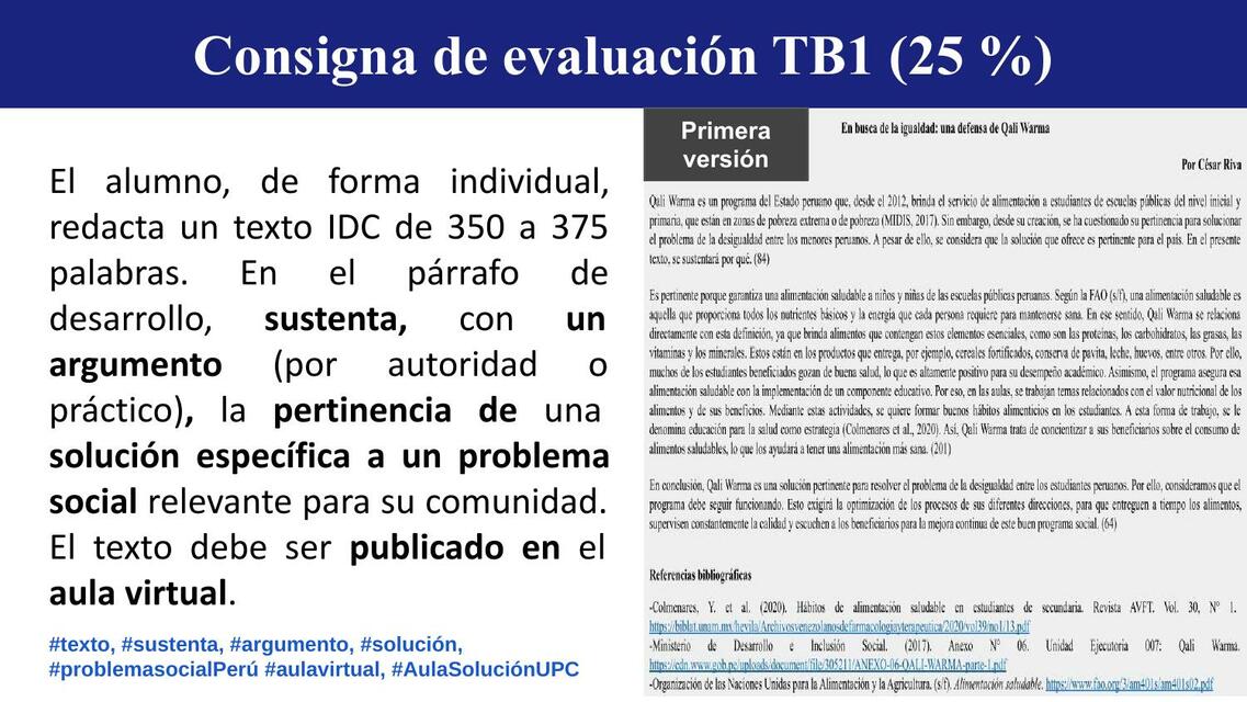 3b Recordatorios importantes sobre primera versió