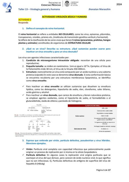 Taller 13 Virulogia general y humana