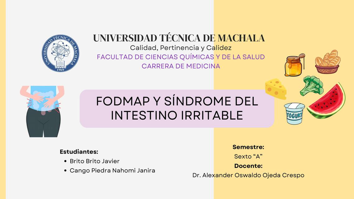 FODMAP Y SINDROME DEL INTESTINO IRRITABLE