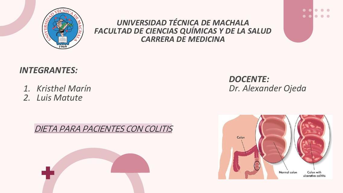 DIETA PARA PACIENTES CON COLITIS