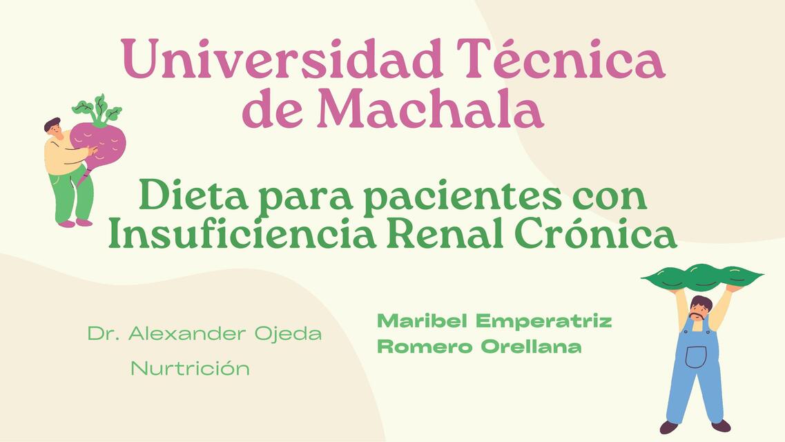 DIETA PARA PACIENTES CON INSUFICIENCIA RENAL CRÓNICA