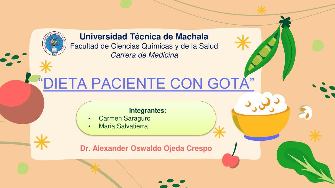 DIETA PACIENTES CON GOTA O ARTRITIS INFLAMATORIA