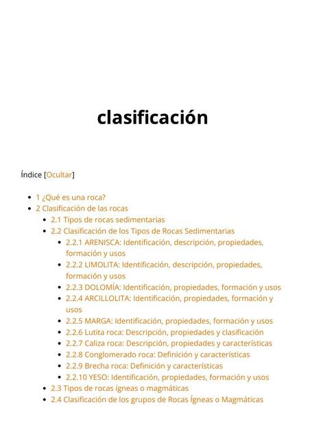 Tipos de rocas Definición y clasificación