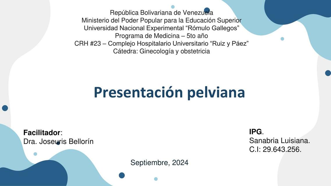 Presentación pelviana