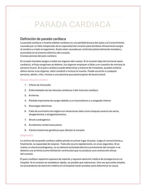 PARADA CARDIACA