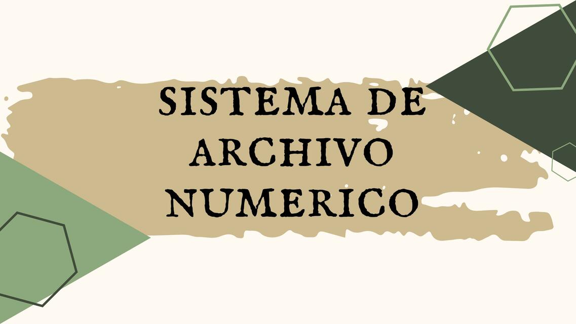 Sistema de archivo numerico