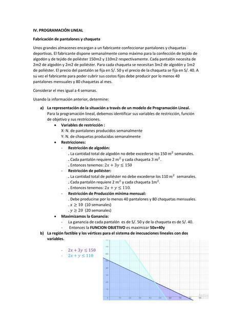 (programación lineal) ejercicios mate