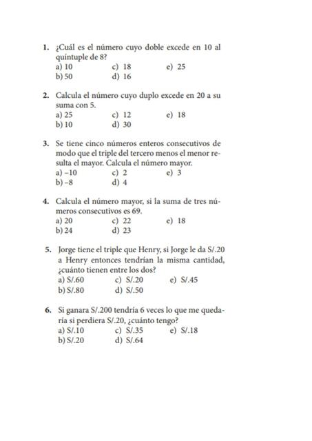 TAREA PROBLEMAS CON ECUACIONES I