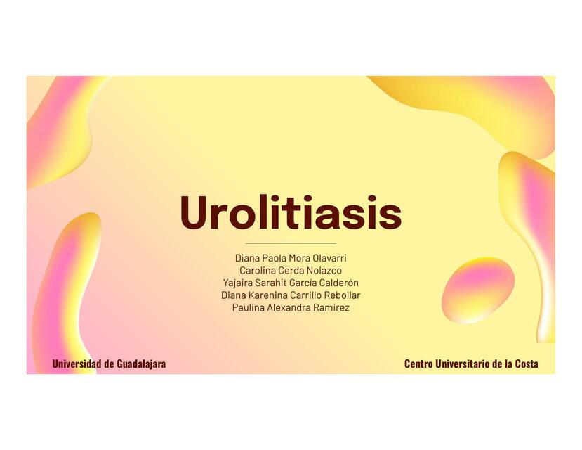 Urolitisasis Urologia