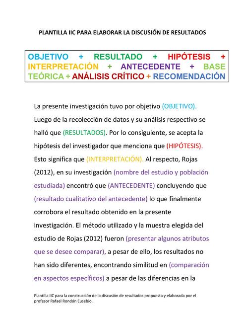 2 Plantilla IIC para elaborar la discusión de resu