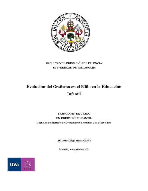 Evolución del grasfismo en el niño en la educación infantil 