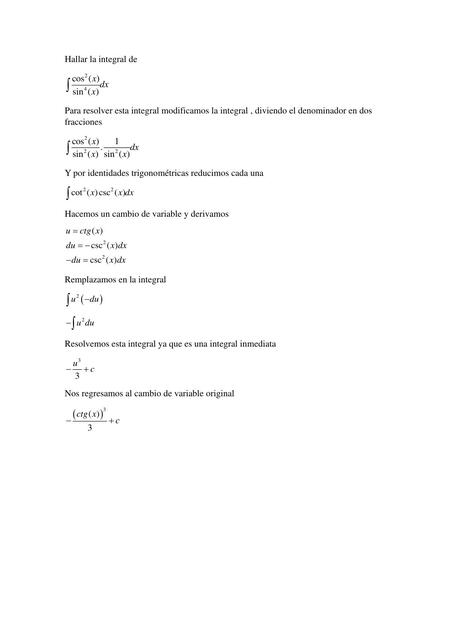 calculo integral inmediata