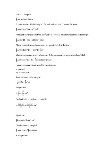 ejercicio calculo integral