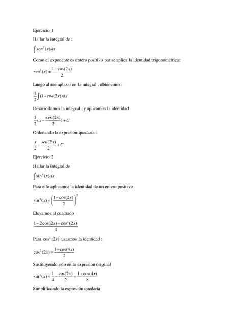 Ejercicio calculo integral