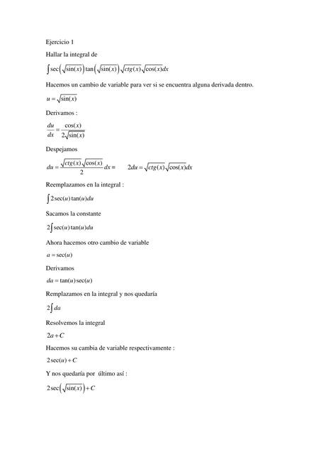 ejercicio de calculo integral