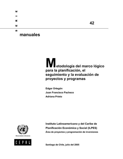 15 Metodologia del Marco Logico CEPAL Manual 42