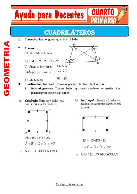 Cuadrilateros para Cuarto de Primaria 1