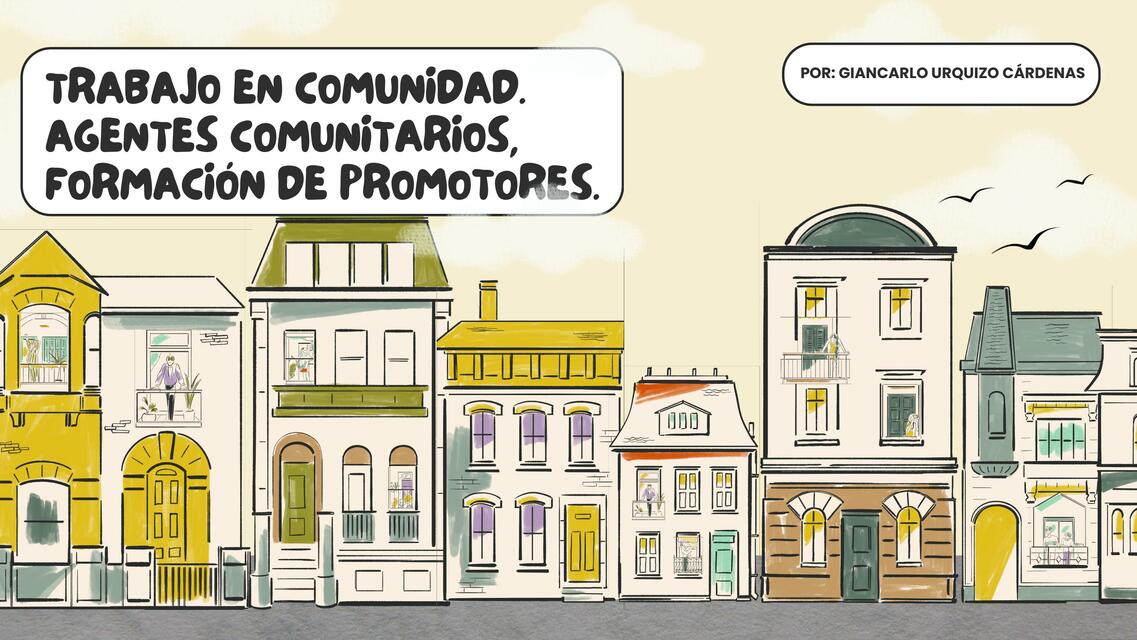 Trabajo en Comunidad Agentes Comunitarios Formació