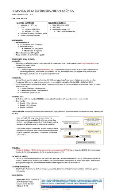 Manejo de la enfermedad renal crónica 