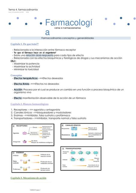 Tema 4 farmacodinamia