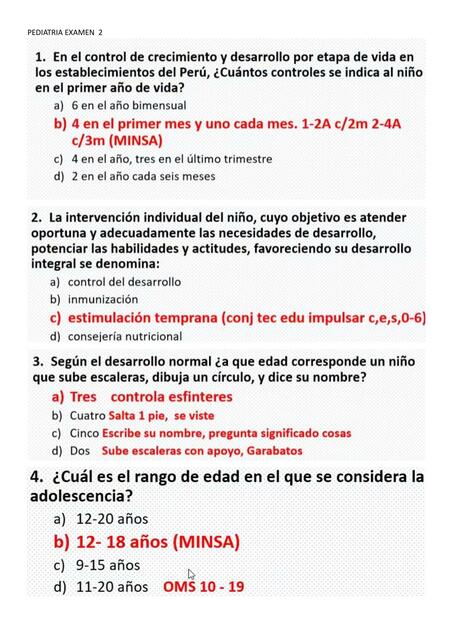 PEDIATRIA EXAMEN 2