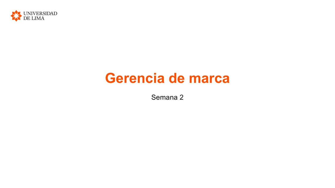 Semana 2 Gerencia de Marca