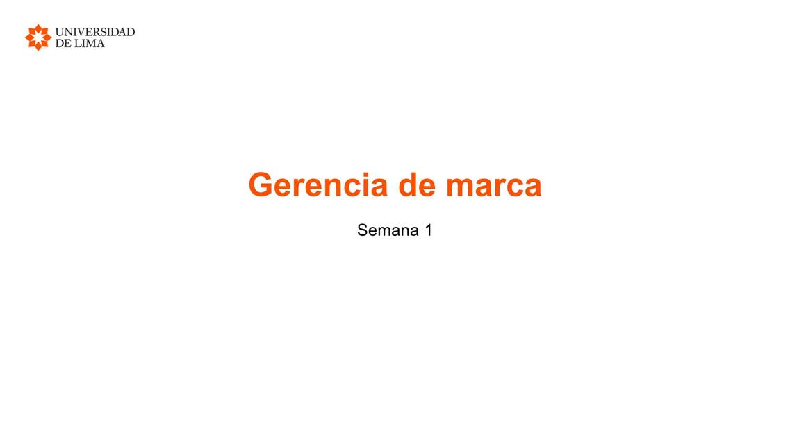 Semana 1 Gerencia de marca