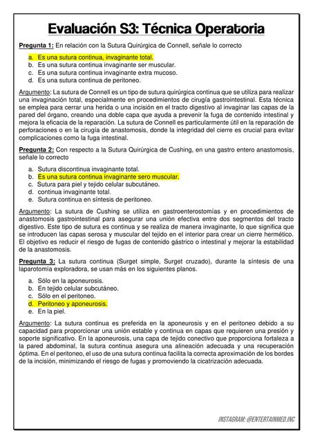 Evaluación S3 - Técnica Operatoria USMP 2023-II