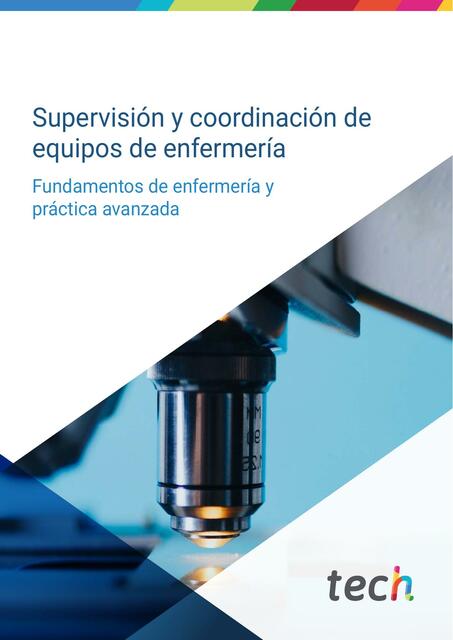 Supervisión y coordinación de equipos de enfermerí