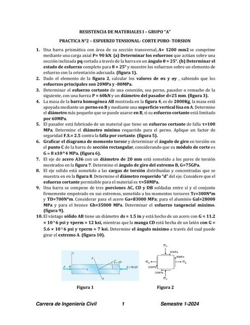 PRACTICA N2 ESFUERZO TENSIONAL CORTE PURO TORSION