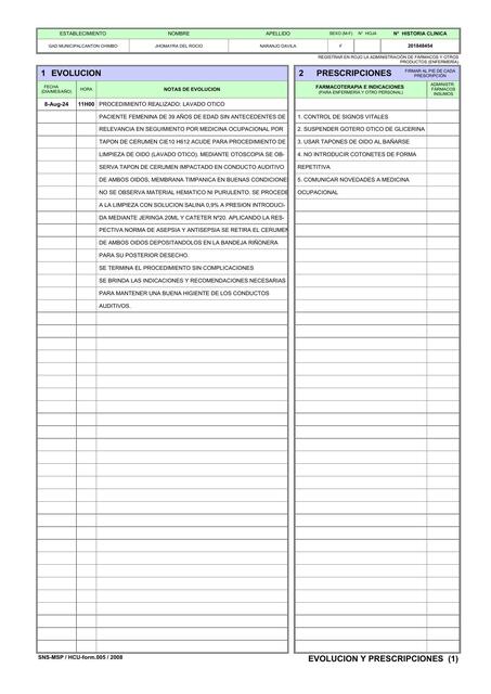 Form 005 EVOLUCION Y PRESCRIPCIONES xls