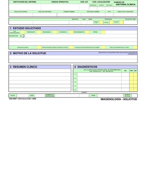 form 012imagenologia