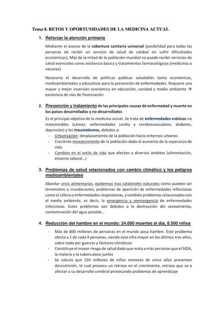 Retos y oportunidades de la medicina actual 