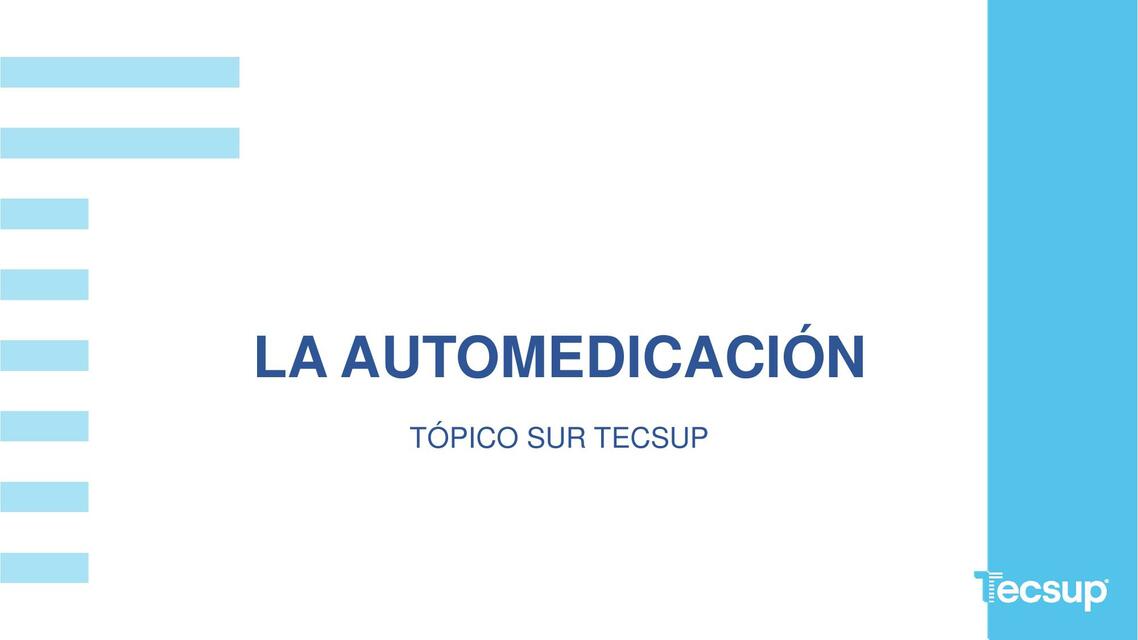 AUTOMEDICACIÓN PPT