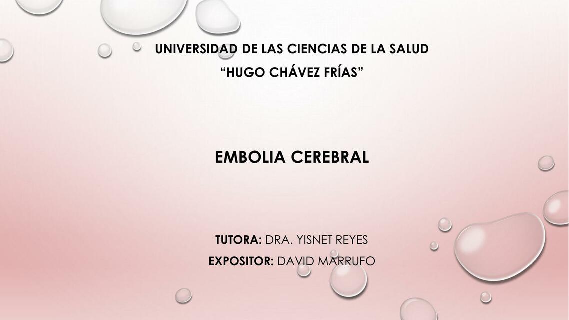 EMBOLIA CEREBRAL