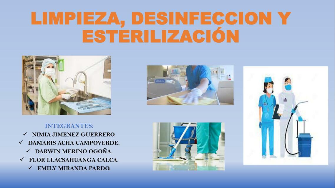 LIMPIEZA DESINFECCION Y ESTERILIZACIÓN