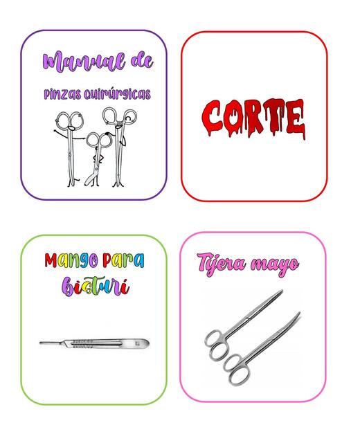 Manual pinzas quirúrgicas