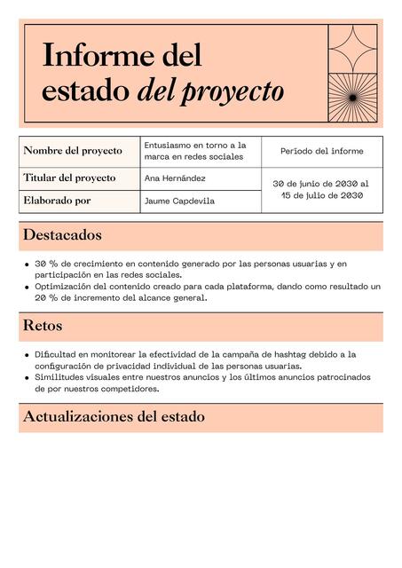 Doc Reporte De Estado Del Proyecto Minimalista Ele