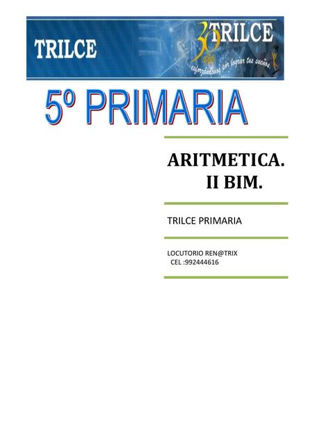 ARITMETICA II BIM 1